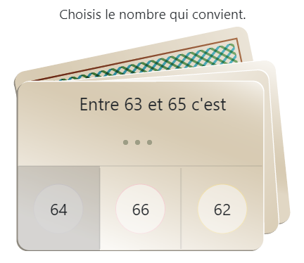 Déterminer la suite des nombres de 0 à 70 – Exercices de numération CP - L’ordre des nombres de 0 à 70 - Exemple